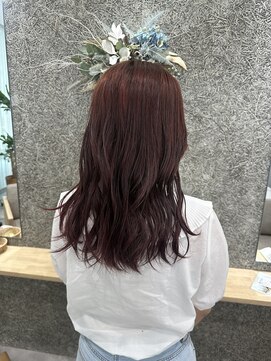 ヘアーテラスエム 奈良店(hair terrace M) ブリーチなしカラーピンク