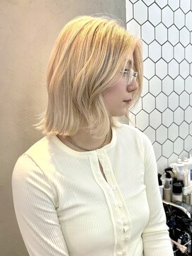 ヴィオットバイサロン(Viot by Salon) ＊くびレイヤーエモージュ前髪パーマグレーベージュレイヤーボブ