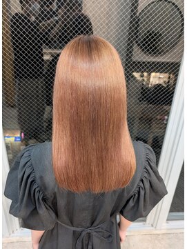 ムード(mood) ブリーチ縮毛矯正/髪質改善TR/酸性ストレート/ベージュ