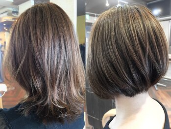 マーブルズ 横浜店(marbles)の写真/白髪をぼかすハイライトで絶妙な抜け感を実現!伸びた時に目立ちにくいのも嬉しい◎【横浜駅徒歩2分】