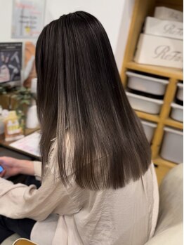 aru.【アル】【1月上旬 NEW OPEN(予定)】の写真/【大人の艶感バレイヤージュ】ダメージレスカラーで艶と透明感×立体感のある大人可愛い褒められ美髪に◎