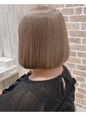 大人かわいい☆明るいカラーで白髪をぼかす♪グレージュ/ボブ