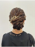 シニヨン/結婚式/ヘアセット/パーティー/ルーズ/アップヘア