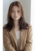 小顔/エアリーロング/大人かわいい/前髪なし/くびれヘア/美髪