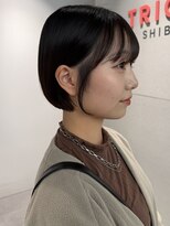 トリッカ シブヤ(TRICCA SHIBUYA)&nbsp;ショートボブレイヤーシースルーバング切りっぱなし渋谷