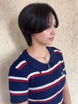 プリモ ココ 鍋島店(Primo coco.) ハンサムショート センターパート ダークカラー 艶髪 20代