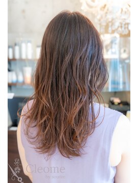 クレオメ バイ スーリール 五反田店(cleome by sourire) シースルーバング大人ガーリーミディアムレイヤーカット黒髪美髪