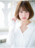 mod's姪浜/斜めバングブリーチなしＡラインひし形レイヤーボブｊ