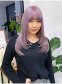 大人ガーリー/ダークアッシュ/似合わせカット