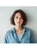 ミルクブラウン/ダークパープル/ナチュラルショート/夏/町田