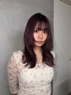 ヌル ヘア デザイン(nullus hair desigh) ミディアムレイヤー/秋っぽパープル