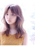 kiyoshi/フェミニン　＊センターパート　ミディアムスタイル＊