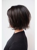 切りっぱなしボブ グレージュ