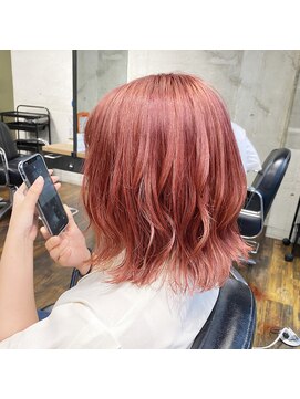 ガルボ ヘアー(garbo hair) ピンク×ボブ×外ハネ♪