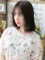 カバーヘアアンドスパ ブリス 浦和(COVER HAIR&SPA bliss)&nbsp;シースルバング黒髪ダークアッシュ大人ボブa浦和20代30代40代