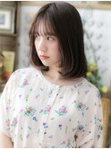 シースルバング黒髪ダークアッシュ大人ボブa浦和20代30代40代