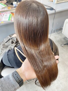 ジーナ 銀座(Zina) 髪質改善＊マロンベージュ＊20代30代40代＊かきあげ【Zina銀座】