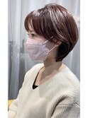 すっきり丸いショートヘア