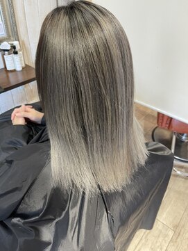 ルモ ヘアー 泉佐野店(Lumo hair) バレイヤージュ☆ホワイトベージュ