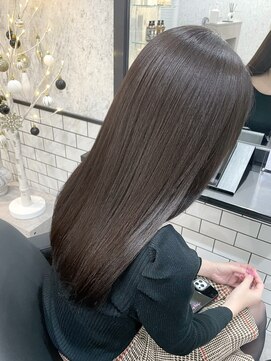 アンド(ANDO) 【本町】艶 透明感 ベリーブルーグレージュ 髪質改善カラー 美髪