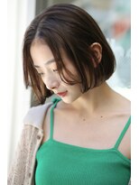 アソビ 表参道(ASOBI) 斜めバング/グレージュカラー/シルキーベージュ/表参道美容室