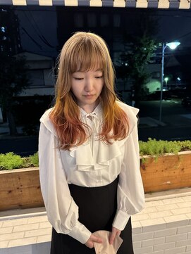 コミレ(COMILE) イエロー×アプリコット エンドカラーデザイン