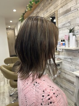 フゥカ 売市店(fuka) ハイライト×グレージュ