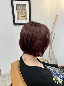 トロヘアー(TORO HAiR) ボブ×ダークレッド