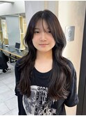 韓国ロングレイヤー艶・透明感髪質改善カラー