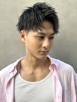アップバング×ほつれ質感パーマ