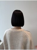 ボブ/髪質改善ストレート/髪にドラマを。/グレージュ/艶髪