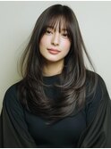 ☆ホワイトグレージュミニウルフデジタルパーマチェリーブラウン