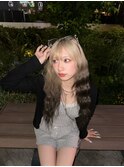 ホワイトグレージュ/デジタルパーマ/チェリーブラウン/名古屋