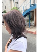 プラグ(Plug)&nbsp;似合わせカットミディアムレイヤーケアブリーチネイビーアッシュ