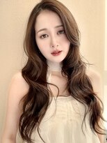【MINX】くびれヘアアプリコットオレンジハイライトカラー_銀座