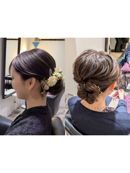 【完全個室あり】ブライダルでのヘアメイク経験のあるスタイリストが担当。高技術のアレンジに大満足