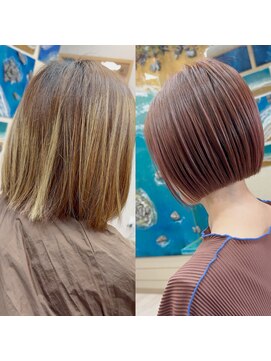 ラニハナクドウ(lanihana.kudo) +*~ピンクベージュ&ボブ~*+