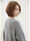 30代40代大人可愛いボブ　大人ボブ　長め前髪