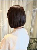 オイルカラー×艶感たっぷり丸みボブ