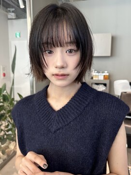 トリッカ シブヤ(TRICCA SHIBUYA) 大人ボブ渋谷レイヤーカットミディアムボブブラウンベージュ