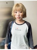 ゴールデンカラー×海外風ボブレイヤー