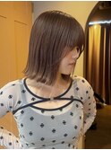 ハイトーンピンクベージュボブ