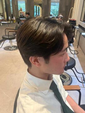 ダブル(W) メンズ/センターパート/マッシュショート/韓国