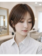 アーツ 町田(arts)&nbsp;ミディアムレイヤー　シースルーバング　ナチュラルの柔らかヘア