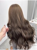 ★顔周りカットココアブラウン小顔ミルクティーブラウン韓国ヘア