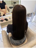 透明感カラー暗髪ロングヘア×美髪髪質改善ストレート