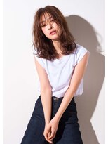 ヘアデザイン ソラ(Sola)&nbsp;ニュアンスパーマ無造作セミロング×暖色カラーピレンジ