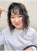 ふわふわくるくるパーマ