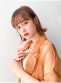 外はねボブ＊ぱっつん前髪・ 透明感ベージュカラー　momoko