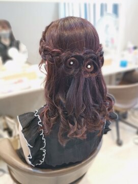 ヘアセットサロン ミント(Hair set salon MINT) 編み込み×お花ハーフアップ